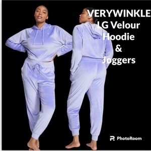 COPY - VS LG VERYWINKLE Ribbed Velour Pullover Hoodie & Joggers